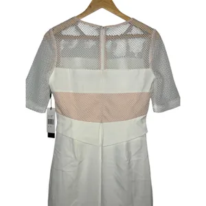 Jax Black Label Dress Women 6‎ Ivory Mesh Overlay Sheath Bodycon Formal NWT thumbnail 10
