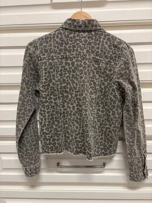 Mud Pie Leopard-Print Denim Jacket - Tan & Black thumbnail 4