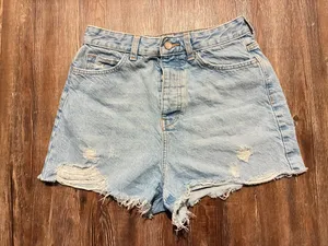 ZARA Blue Denim Shorts  thumbnail 1