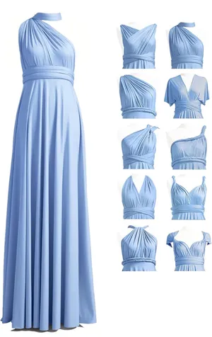 Women’s Baby Blue Formal Dress thumbnail 2