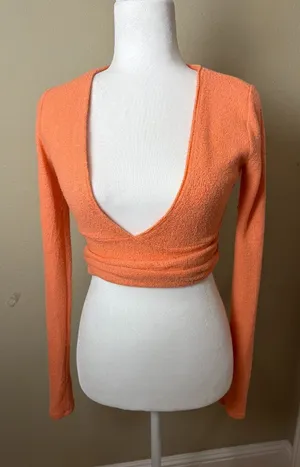 Urban Outfitters Out from Under Super Soft Tie Wrap Sweater Top Size Small thumbnail 1