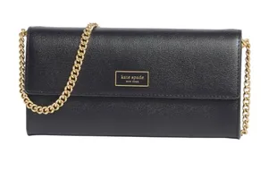 Kate Spade Black Leather Flap Crossbody Bag Katy Wallet $248 Retail NWT thumbnail 1