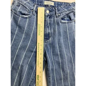 P A C S U N Womens Mom Jeans Blue Pinstripe Size 26 High Waisted Denim‎ thumbnail 7