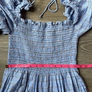 Hill House Nesli Dress in Diana blue check XS thumbnail 12