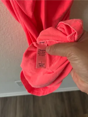 Michael Stars Evereve Neon Coral Pink‎ Racer Maxi Dress Large NEW thumbnail 3