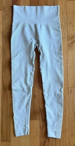 SET Active Oatmeal Seamless Workout Gym Leggings size‎ XS thumbnail 1