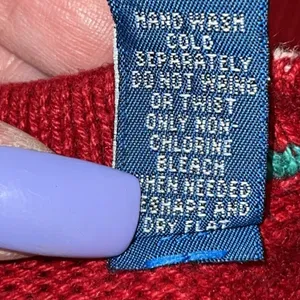 Vtg Karen Scott‎ Ugly Christmas Sweater Women Large Red Cardigan Elf Santa Ramie thumbnail 10