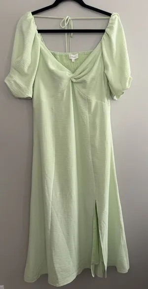 Bohme Halston Midi Dress Green‎ Women's Size Large thumbnail 1