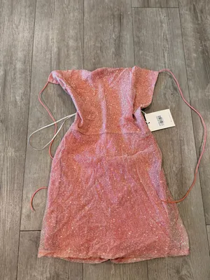 Hello Molly Glitter Pink Strapless Mini Dress thumbnail 2