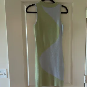 Colorblock Sleeveless Dress Green thumbnail 3