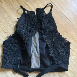Black Lace Detail Top Size 8 thumbnail 3