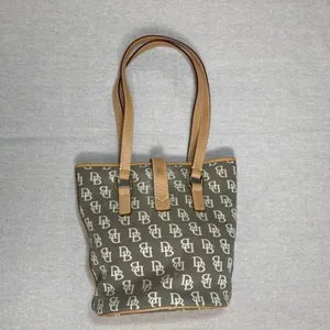 Dooney & Bourke | Vintage Tan and Gray Signature Classic Bucket Bag thumbnail 3