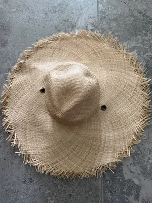 Tory Burch Natural Straw Beach Wide-Brim Sun Hat, No Scarf NEW thumbnail 4