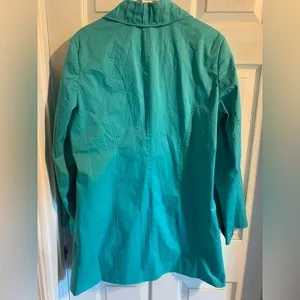 Pendleton Women’s Jacket Large Turquoise Button‎ Down Cotton Classic Lightweight thumbnail 2