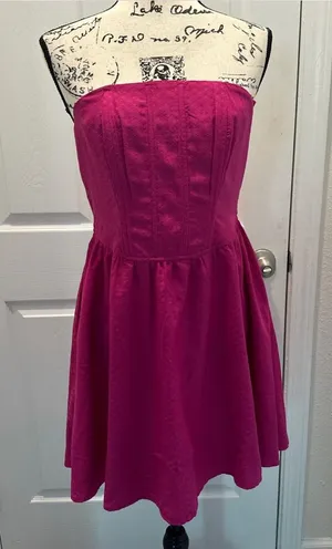 Band of the Free Strapless Fuchsia Party Dress thumbnail 1