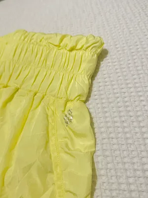 Free People the way home yellow high waisted shorts thumbnail 2
