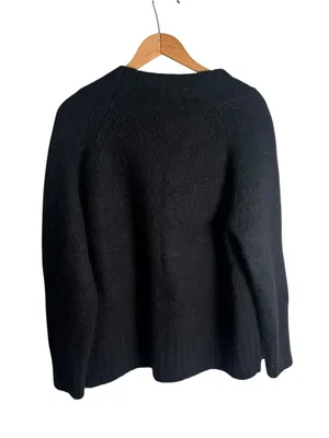 Tuckernuck Rachel Black 100% Cashmere Gold Button Cardigan Sweater XL thumbnail 3