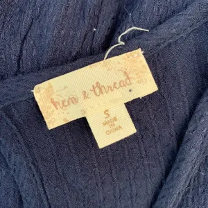 Hem And Thread Top Small‎ Blue Ruffle Sleeve Textured Boho Lightweight Blouse thumbnail 5