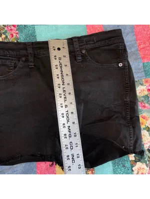 Madewell Woman’s Size 28 High Rise Shorts Black Denim Summer Cutoff Shorts thumbnail 9