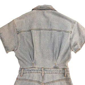 Le‎ Lis Collection Womens Light Wash Denim Utility Romper Short Sleeve Small NEW thumbnail 15