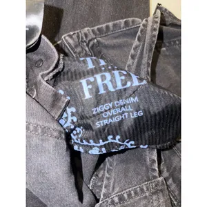 We The Free Free People Black Denim Overalls Womens Size S Straight Leg Bib Jean thumbnail 11