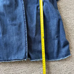 Gap 1969 Womens Medium Wash Denim Trench Coat Belted Frayed Hem Size M Y2K thumbnail 8