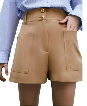 ZARA Shorts High-Waisted thumbnail 1