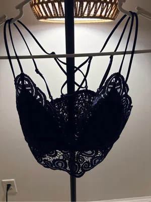 Victoria's Secret Black Lace Strappy Bralette thumbnail 2
