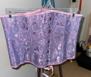 Pink and Purple Floral Corset Size M thumbnail 1
