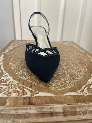 Adrianna Papell Navy Slingbag Heel Pumps  thumbnail 3