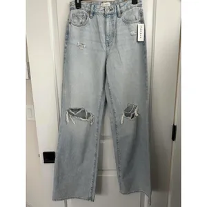 Pacsun Jessie High Waisted Baggy Jeans Light Indigo NWT Joanie Size 27 thumbnail 6