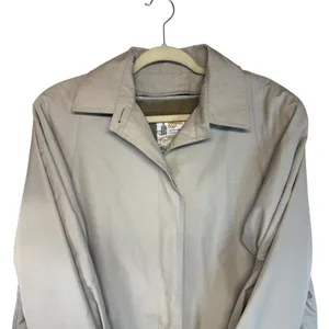 London Fog Women‎ Beige Trench Coat Barncoat Vintage Retro Cozycore Size 14 thumbnail 10