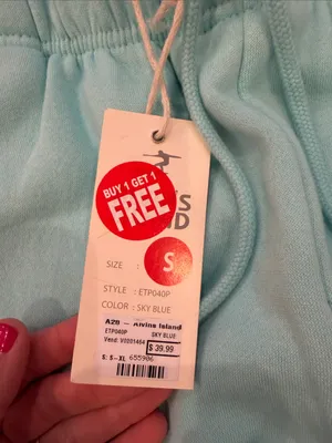 Alvin’s Island Pompano Beach Sweatpants Small NWT in Turquoise - C72-094 thumbnail 3