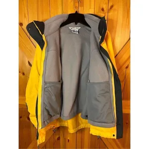 Columbia Fire Ridge Yellow Removable Hood Midweight Vintage Ski Jacket medium (4 thumbnail 7