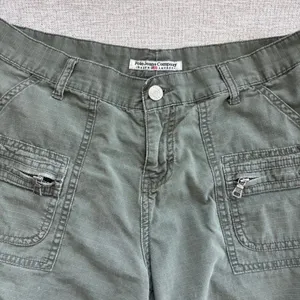 90s Vintage Polo Jeans Co Ralph Lauren Cargo Shorts 4 Olive Green Gorpcore Y2K thumbnail 4