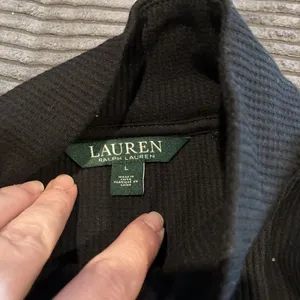 Lauren Ralph Lauren Womens Large Black 1/4 Zip Ribbed Mock Neck Top Y2K Era thumbnail 10