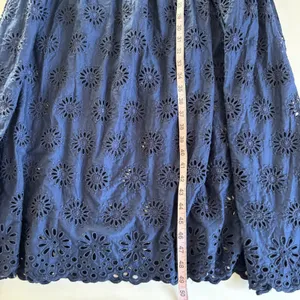 Madewell Floral Eyelet Embroidered Drop Waist Maxi Dress Women's XS NEW Navy thumbnail 5