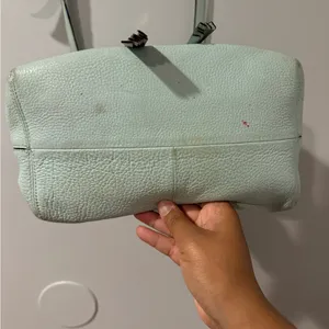 KATE SPADE Grey Street Tiny Cooper Turquoise Leather Crossbody Bucket‎ Bag thumbnail 4