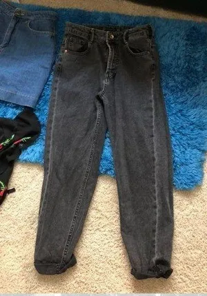 Black boyfriend jeans never worn thumbnail 1