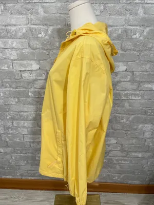 L.L. Bean yellow hooded nylon windbreaker jacket thumbnail 3
