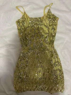xs gold hoco dress thumbnail 1