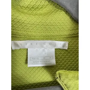 Nike Golf Womens Lime Green Waffle Knit Quarter Zip Pullover Top Size M RN56323 thumbnail 5