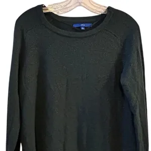 Apt. 9 Women's Medium metallic Green Pullover Sweater Long‎ Sleeve Casual thumbnail 2