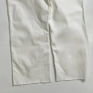 NWT!! J. CREW '96 Slim Wide Jeans Retro Raw Hems Solid White Preppy Frayed 33 thumbnail 10