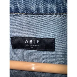 Able The Merly Jean Jacket Women's 2X‎ Medium Wash Distressed Luxury Utility thumbnail 9