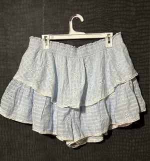 American Eagle Ruffle Printed Mini Skirt With Elastic Waistband thumbnail 4