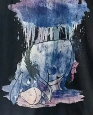 Disney Eore black graphic tee with rain cloud Sz large thumbnail 1