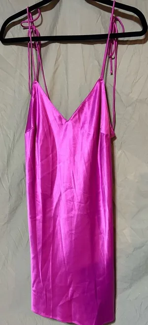 Victoria’s Secret hot pink slip dress thumbnail 1