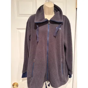 Patagonia Los Gatos Fleece Jacket Womens M Charcoal Gray Full Zip Sherpa 26150 thumbnail 3