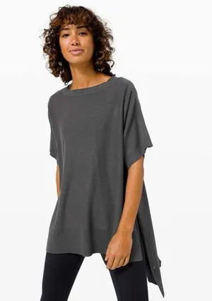 Lululemon Be At Ease Poncho Cashmere Blend gray thumbnail 1